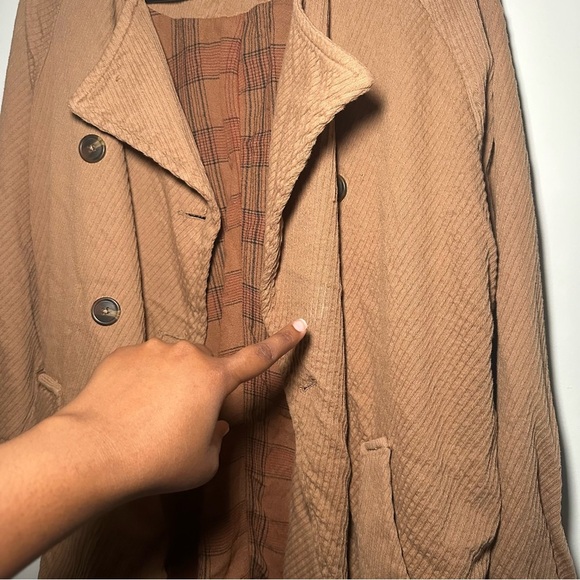 Free People Remi Brown Dolman Sleeve Oversized Utility Barn Coat Shirt Jacket XS - Picture 3 of 16